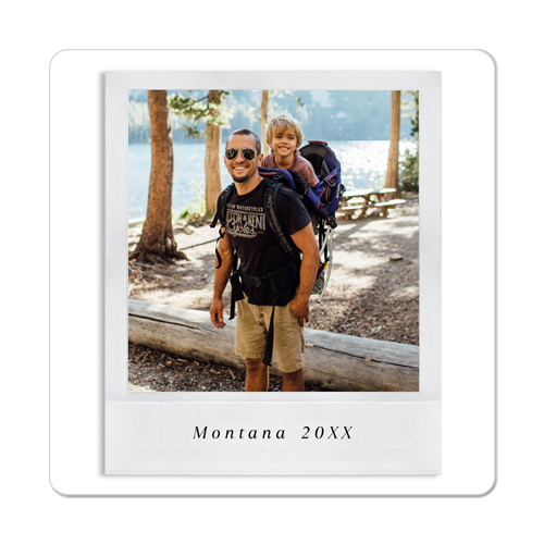 Simple Photo Frame Magnet, 3x3, White