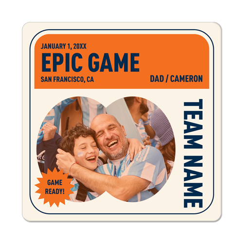 Epic Memory Magnet, 3x3, Orange