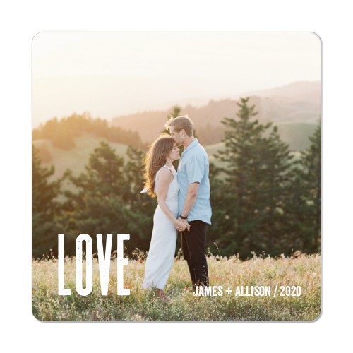 Modern Love Magnet, 3x3, White