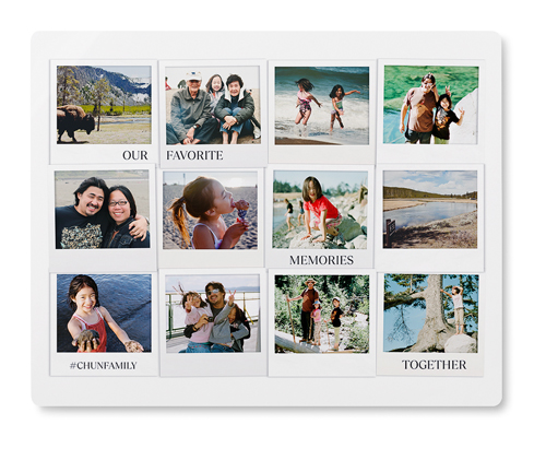 Photo Memories Wall Art, No Frame, Single piece, Metal, 8x10, Matte, White