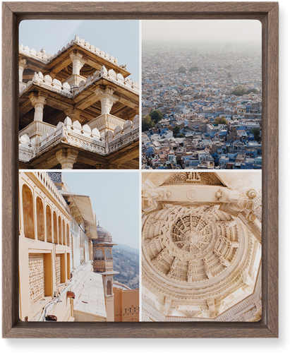 Four Top Wall Art, Walnut, Single piece, Metal, 8x10, Matte, Multicolor, multi