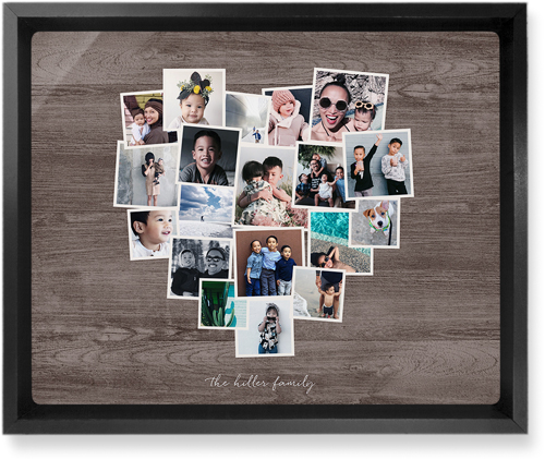 Heart Strings Wall Art, Black, Single piece, Metal, 8x10, Matte, Brown, wood