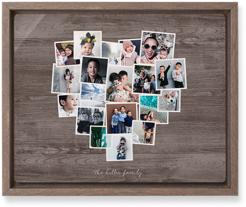 Heart Strings Wall Art, Walnut, Single piece, Metal, 8x10, Matte, Brown