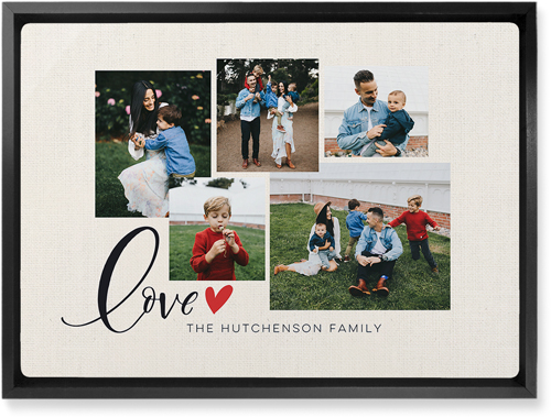 Just Hearts Wall Art, Black, Single piece, Metal, 10x14, Glossy, Beige, antique white