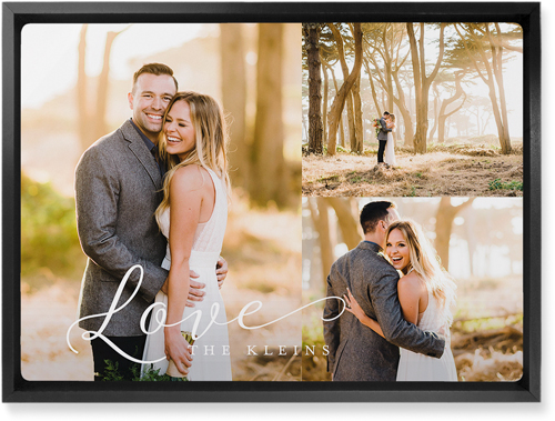 Just Love Trio Wall Art, Black, Single piece, Metal, 10x14, Matte, White, white