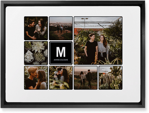 Photo Tiles Wall Art, Black, Single piece, Metal, 10x14, Glossy, Black