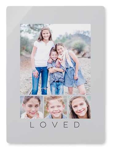 Four Real Wall Art, No Frame, Single piece, Metal, 10x14, Glossy, Gray, silver lining