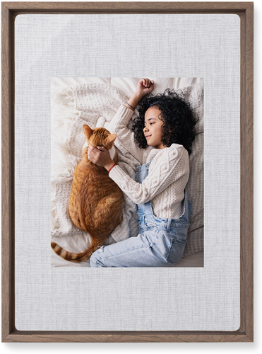 Full Frame One Wall Art, Walnut, Single piece, Metal, 10x14, Matte, White, white