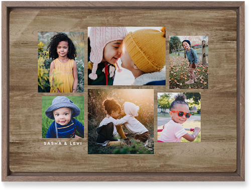 Six Times Wall Art, Walnut, Single piece, Metal, 10x14, Glossy, Brown, truffle