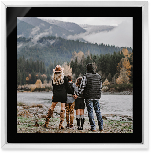 Simple Gallery of One Border Wall Art, White, Single piece, Metal, 12x12, Glossy, Multicolor, multi