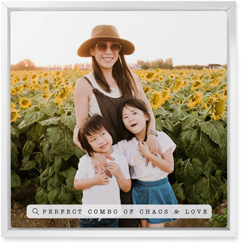 Family Banner Wall Art, White, Single piece, Metal, 12x12, Matte, White, white