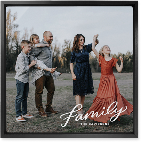 Family Letters Wall Art, Black, Single piece, Metal, 12x12, Glossy, White, white