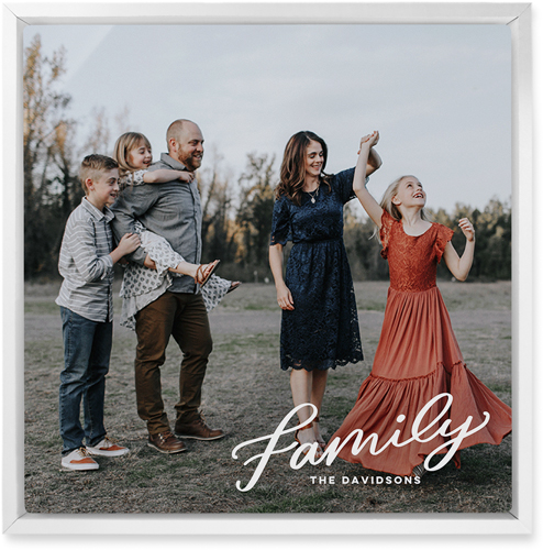 Family Letters Wall Art, White, Single piece, Metal, 12x12, Matte, White, white