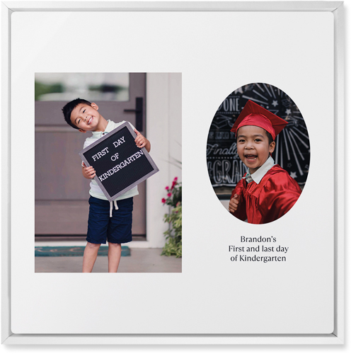 Oval Vignette Wall Art, White, Single piece, Metal, 16x16, Matte, White, white