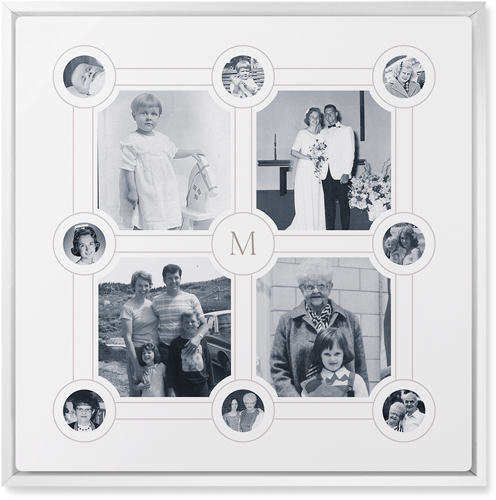 Vintage Family Tree Wall Art, White, Single piece, Metal, 16x16, Matte, White, white