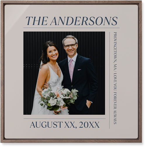 Editorial Snapshot Wall Art, Walnut, Single piece, Metal, 16x16, Glossy, Beige, elderflower