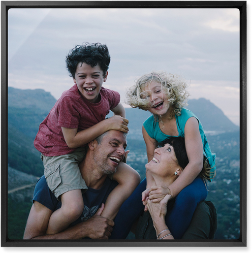 Photo Gallery Wall Art, Black, Single piece, Metal, 16x16, Matte, Multicolor