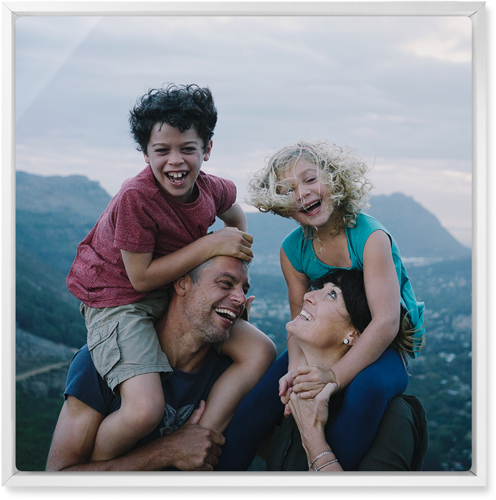 Photo Gallery Wall Art, White, Single piece, Metal, 16x16, Matte, Multicolor