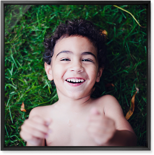 Photo Gallery Portrait Wall Art, Black, Single piece, Metal, 16x16, Matte, Multicolor