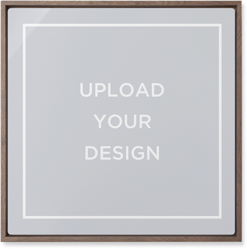 Upload Your Own Design Wall Art, Walnut, Single piece, Metal, 16x16, Glossy, Multicolor