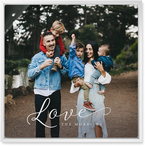 Just Love Portrait Wall Art, White, Single piece, Metal, 16x16, Matte, White