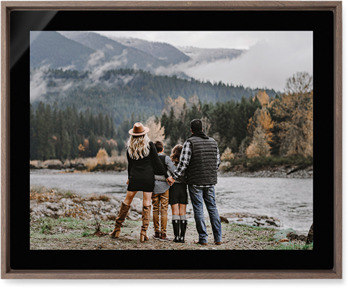 Simple Gallery of One Border Wall Art, Walnut, Single piece, Metal, 16x20, Matte, Multicolor, multi