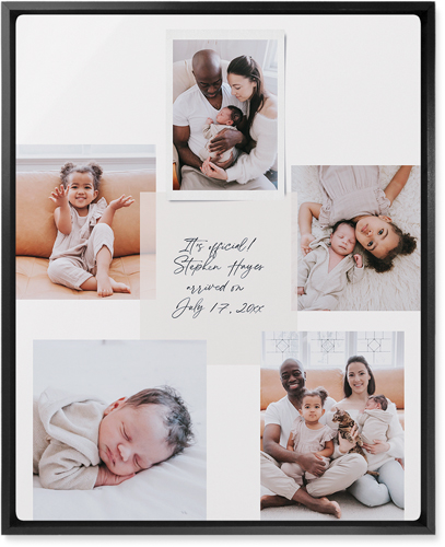 Handwritten Note Collage Wall Art, Black, Single piece, Metal, 16x20, Matte, White, white