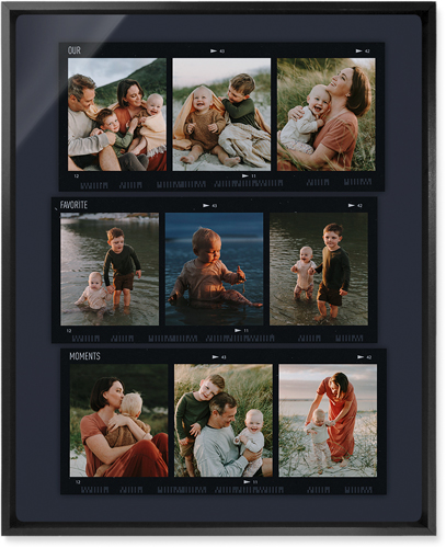 Travel Film Collage Wall Art, Black, Single piece, Metal, 16x20, Glossy, Gray, charcoal