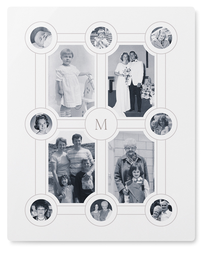 Vintage Family Tree Wall Art, No Frame, Single piece, Metal, 16x20, Matte, White, white