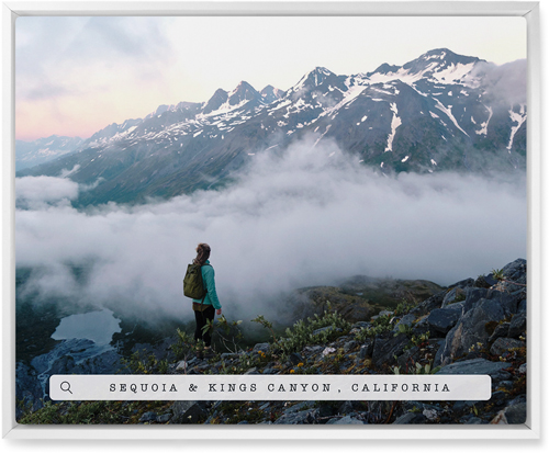 Travel Banner Wall Art, White, Single piece, Metal, 16x20, Matte, White, white