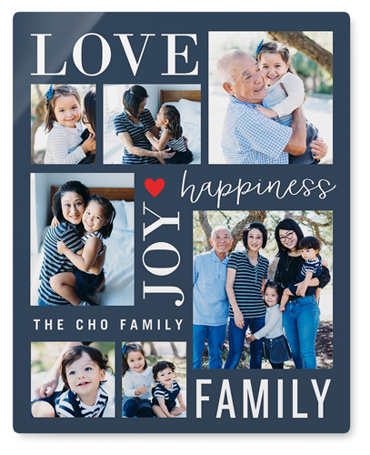 Happiness Is Wall Art, No Frame, Single piece, Metal, 16x20, Glossy, Gray