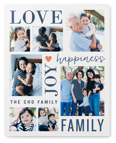 Happiness Is Wall Art, No Frame, Single piece, Metal, 16x20, Matte, White