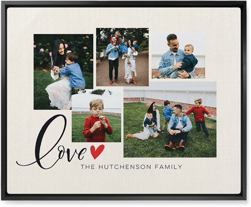 Just Hearts Wall Art, Black, Single piece, Metal, 16x20, Matte, Beige, antique white