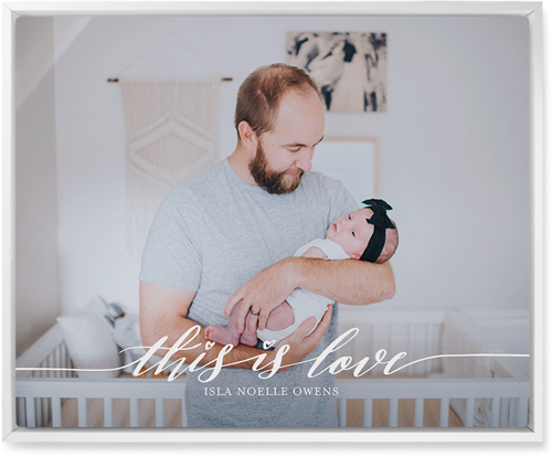 Love Is Wall Art, White, Single piece, Metal, 16x20, Glossy, White, white