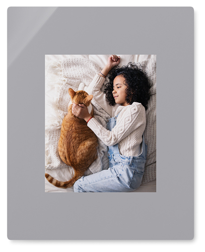 Full Frame One Wall Art, No Frame, Single piece, Metal, 16x20, Glossy, Gray