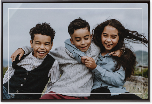 Floating Frame Wall Art, Black, Single piece, Metal, 20x30, Glossy, White, white