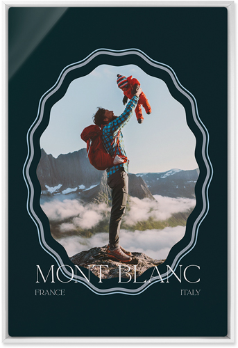 Rippled Border Wall Art, White, Single piece, Metal, 20x30, Glossy, White, white