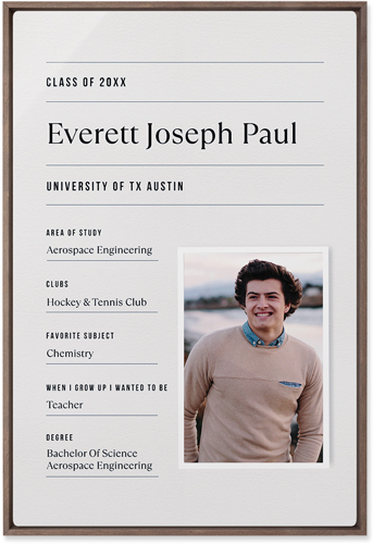 Journal Entry Wall Art, Walnut, Single piece, Metal, 20x30, Glossy, Beige, antique white