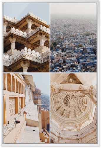 Four Top Wall Art, White, Single piece, Metal, 20x30, Glossy, Multicolor, multi