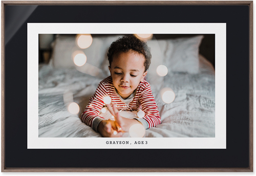 Frame Up Wall Art, Walnut, Single piece, Metal, 20x30, Glossy, Gray
