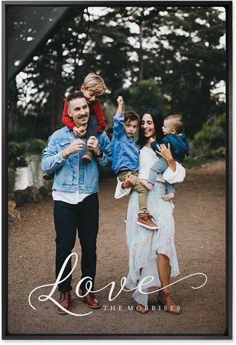 Just Love Portrait Wall Art, Black, Single piece, Metal, 20x30, Glossy, White, white