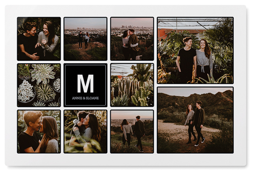 Photo Tiles Wall Art, No Frame, Single piece, Metal, 20x30, Matte, Black