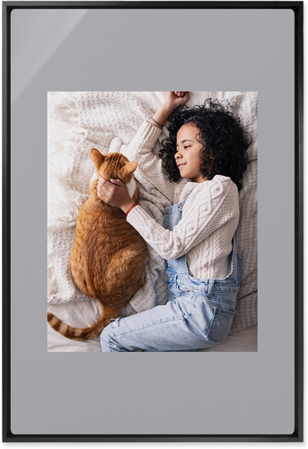 Full Frame One Wall Art, Black, Single piece, Metal, 20x30, Glossy, Gray
