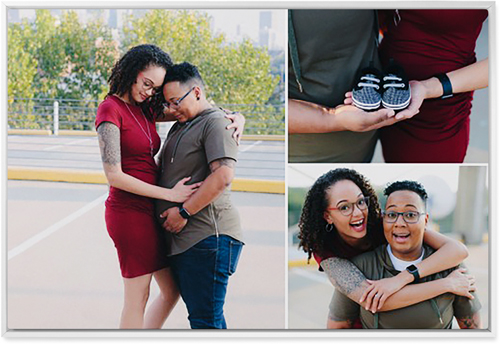 Three Piece Wall Art, White, Single piece, Metal, 24x36, Matte, Multicolor, multi