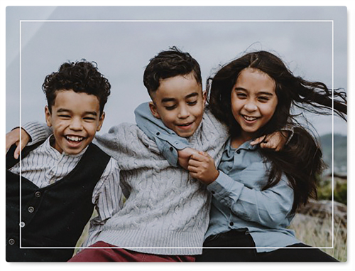 Floating Frame Wall Art, No Frame, Single piece, Metal, 30x40, Glossy, White, white