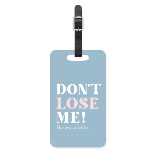 Don't Lose Me Luggage Tag, Large, Blue