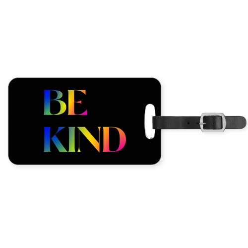 Be Kind Rainbow Luggage Tag, Large, Multicolor