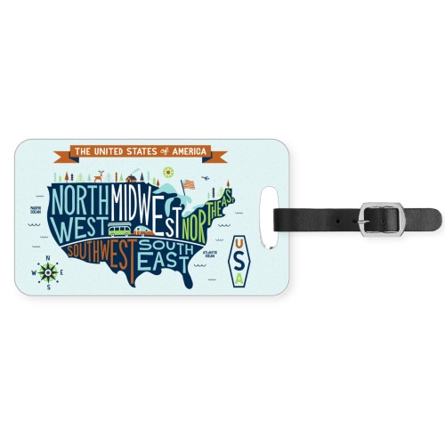Adventure See The World Luggage Tag, Large, Blue