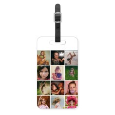 collage squares luggage tag