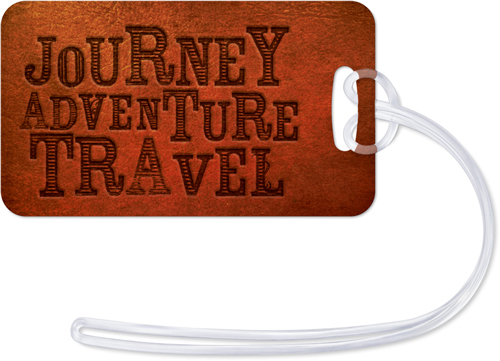 Well Traveled Journey Luggage Tag, Large, Brown